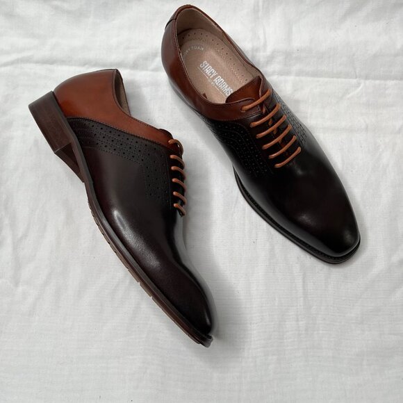 Stacy Adams Mens Shoes Halloway Plain Toe Oxford Brown Leather 7 M